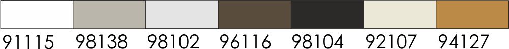 Цветовая гамма заглушек для плинтусов системы 118
